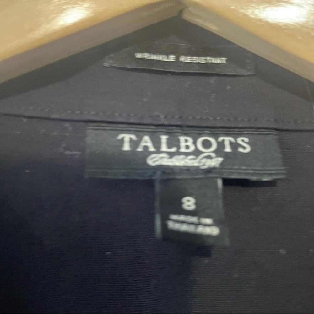 Talbots Black Button Down Wrinkle Resistant Top S… - image 7